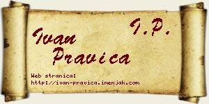 Ivan Pravica vizit kartica